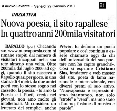 29/01/2010 Il Nuovo Levante
